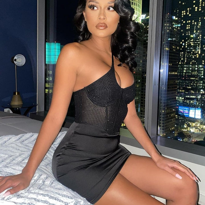 Black Sleeveless Bodycon Mesh Mini Dress – BodyConNYC